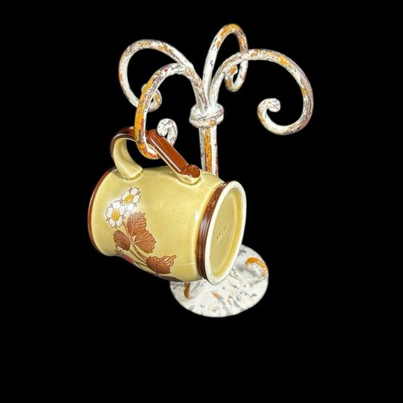 Vintage Iron Scroll Distressed Tabletop Coffee Mug Holder Shabby Chic Sturdy - Picture 6 of 8